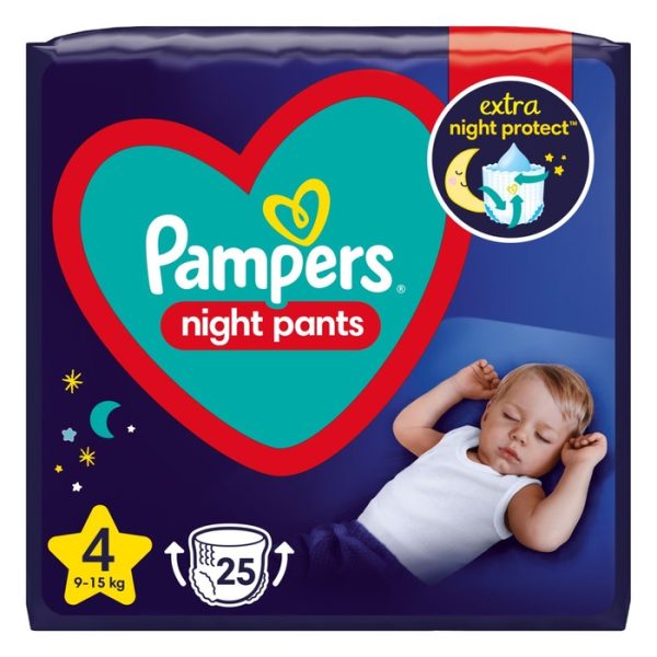 Нощни гащички Pampers Night Pants 4 (9-15 кг.) – 25 броя