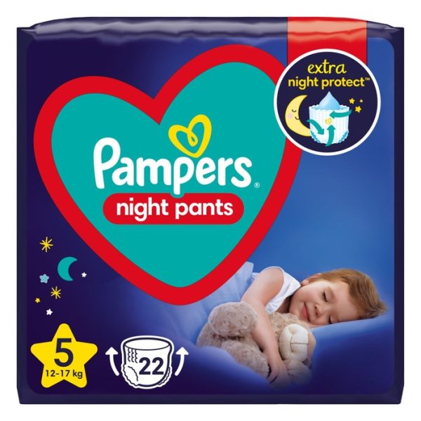 Нощни гащички Pampers Night Pants 5 (12-17 кг.) – 22 броя