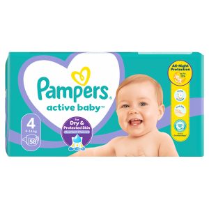 Памперси Pampers Active Baby 4 (9-14 кг.) – 58 броя