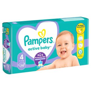 Памперси Pampers Active Baby 4 (9-14 кг.) – 58 броя
