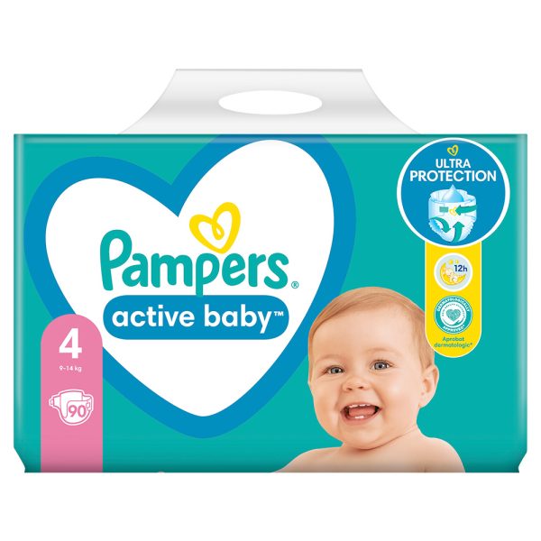Памперси Pampers Active Baby 4 (9-14 кг.) – 90 броя