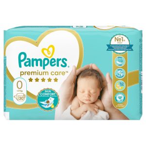 Памперси Pampers Premium Care 0 – 30 броя