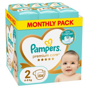 Памперси Pampers Premium Care 2 XXL Box (4-8кг.) – 224 броя