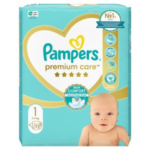 Памперси за новородено Pampers Premium Care 1 (2-5кг.) – 72 броя