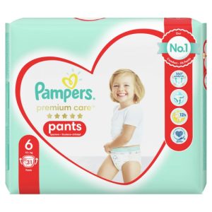 Гащички Pampers Premium Care Pants 6 (15+кг.) – 31 броя