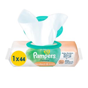 Мокри кърпички Pampers Harmonie Protect & Care с невен – 44 броя