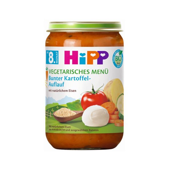 Био Пюре HiPP Зеленчукова яхния с картофи 220 гр. – 8+ месеца