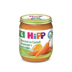 Био Пюре HiPP Ранни моркови и картофи 125 гр. – 4+ месеца