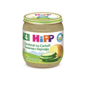 Био Пюре HiPP Тиквички с картофи 125 гр. – 4+ месеца