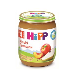 Био Пюре HiPP Праскови и круши 125 гр. – 4+ месеца