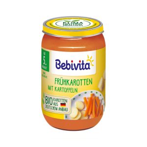 Bebivita Био Пюре Бейби моркови с картофи 190 гр. – 5+ месеца