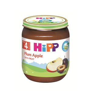 Био Пюре HiPP Сливи и ябълки 125 гр. – 4+ месеца