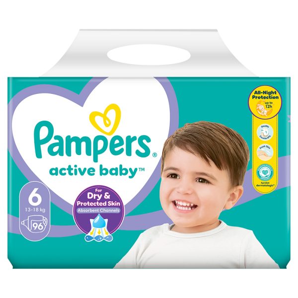 Памперси Pampers Active Baby 6 (13-18 кг.) – 96 броя