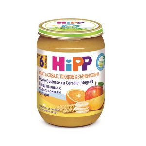HiPP Био Пълнозърнеста плодова каша 190 гр. – 6+ месеца