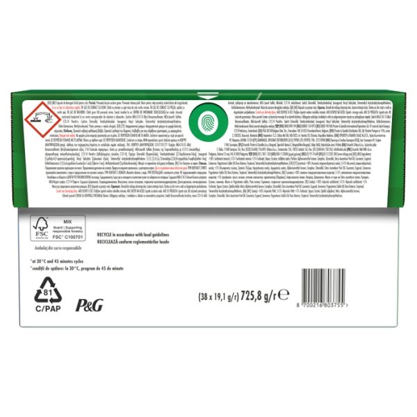 Ariel All in 1 Капсули за пране Mountain Spring – 38 броя