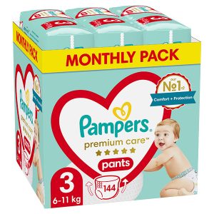 Гащички Pampers Premium Care Pants 3 (6-11кг.) – 144 броя