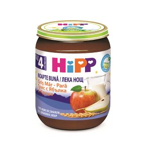 HiPP Био Млечна каша “Лека нощ” Грис, ябълка и круша 190 гр. – 4+ месеца