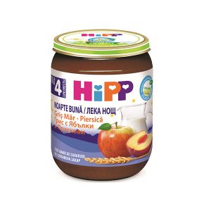 HiPP Био Млечна каша “Лека нощ” Грис, ябълка и праскова 190 гр. – 4+ месеца