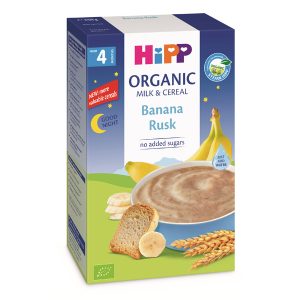 HiPP Био инстантна млечна каша “Лека нощ” банан и сухар 250 гр. – 4+ месеца