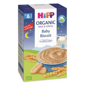 HiPP Био инстантна млечна каша “Лека нощ” с бисквити 250 гр. – 6+ месеца