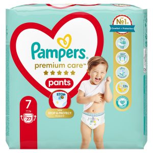 Гащички Pampers Premium Care Pants 7 (17+кг.) – 27 броя