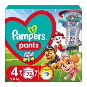 Гащички Pampers Pants Paw Patrol 4 (9-15 кг.) – 72 броя