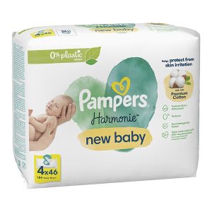 Мокри кърпички Pampers Harmonie Newborn – 4×46 броя