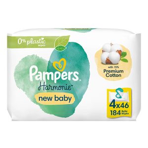 Мокри кърпички Pampers Harmonie Newborn – 4×46 броя