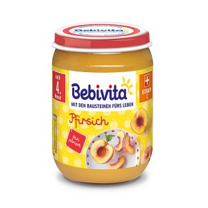 Bebivita Плодово Пюре Праскови 190 гр. – 4+ месеца