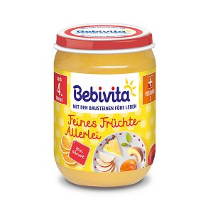 Bebivita Плодово Пюре Различни плодове 190 гр. – 4+ месеца
