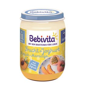 Bebivita Дует Йогурт с плодове – праскова и маракуя 190 гр. – 10 месеца