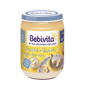 Bebivita Дует Ябълка и банан с извара 190 гр. – 10 месеца
