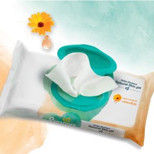 Мокри кърпички Pampers Harmonie Protect & Care с невен – 3×44 броя