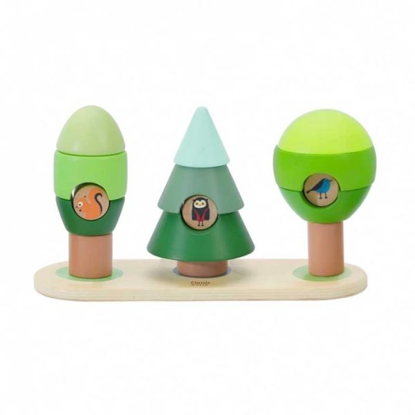Дървена играчка – кубчета за нанизване Гора