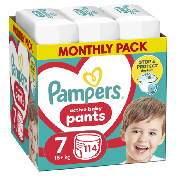 Гащички Pampers Pants 7 (15+ кг.) – 114 броя