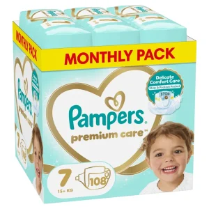 Памперси Pampers Premium Care 7 XXL Box (15+кг.) – 108 броя