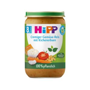 Био Пюре HiPP Зеленчуци с ориз и нахут 220 гр. – 8+ месеца