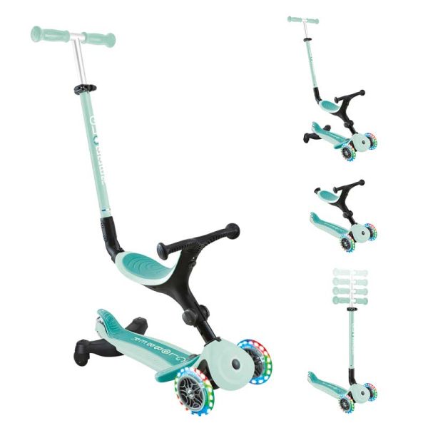 Сгъваема тротинетка 5 в 1 GLOBBER GO UP ACTIVE LIGHTS 360° – ментова