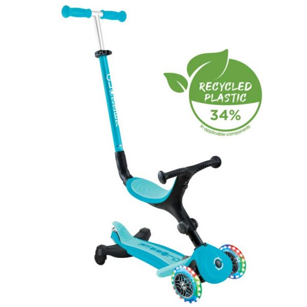 Сгъваема тротинетка 5 в 1 GLOBBER GO UP ACTIVE LIGHTS 360° – аква