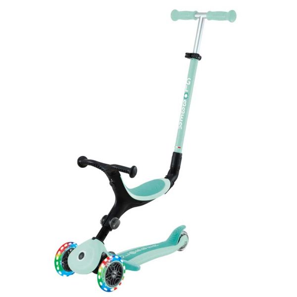 Тротинетка Globber 5в1 Go Up Active Lights с родителски контрол – ментова