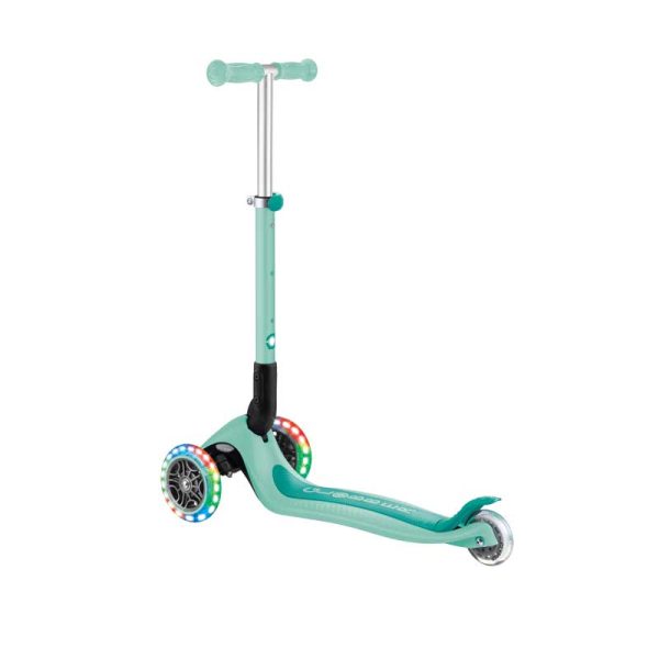 Сгъваема тротинетка със светещи колела, Globber Junior – 2 +г., мента