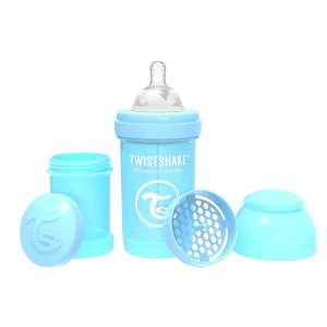Бебешко шише против колики Twistshake 180 мл - синьо