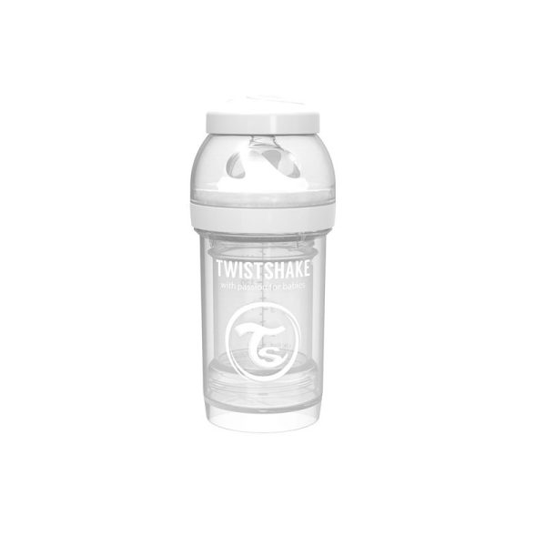 Бебешко шише против колики Twistshake 260 мл. – бяло