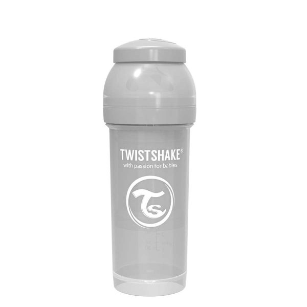 Бебешко шише против колики Twistshake 260 мл. – сиво