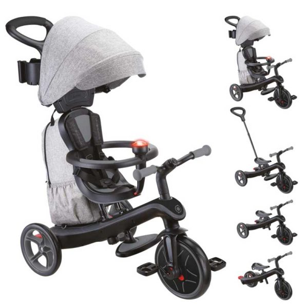 Триколка 4 в 1 GLOBBER EXPLORER TRIKE DELUXE PLAY със сенник – черен цвят