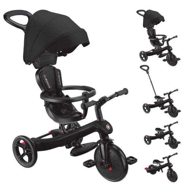 Триколка 4 в 1 GLOBBER EXPLORER TRIKE със сенник – черна
