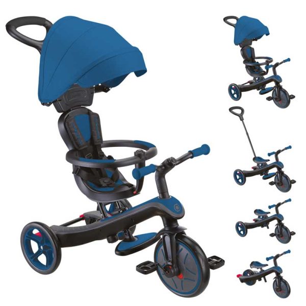 Триколка 4 в 1 GLOBBER EXPLORER TRIKE със сенник – кралско син цвят