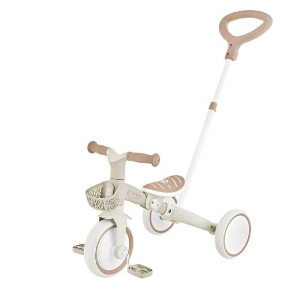 Триколка с родителски контрол 3 в 1 GLOBBER LEARNING TRIKE PLUS ECOLOGIC – бежова