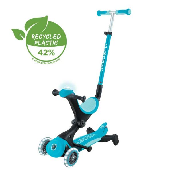 Тротинетка 5 в 1 GLOBBER GO UP DELUXE LIGHTS 360° – аква
