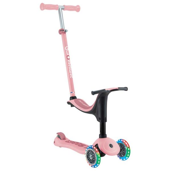 Тротинетка със седалка 4 в 1 GLOBBER GO UP SPORTY LIGHT – пастелно розова